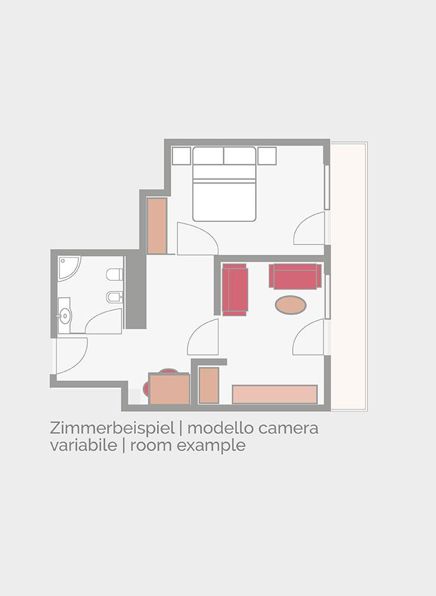 Zimmerskizze der Ifinger Suite