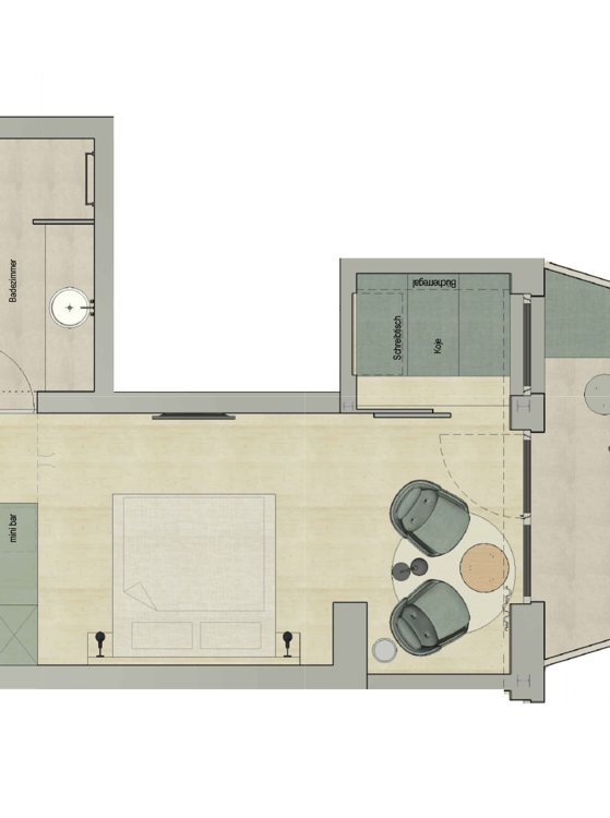 Planimetria della Junior Suite Ispira