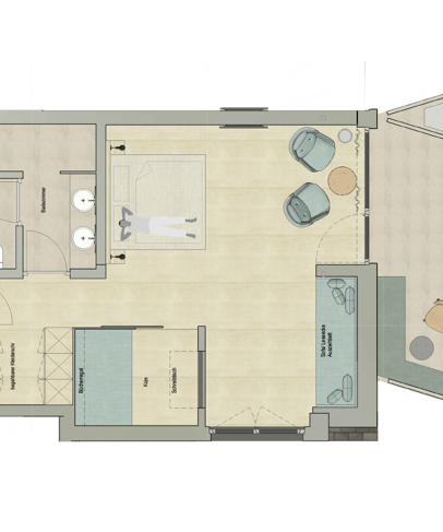 Zimmerskizze der Suite Libera