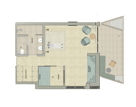 Room plan of the Suite Libera