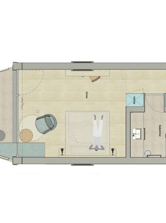 Room plan of the Pura Double Room