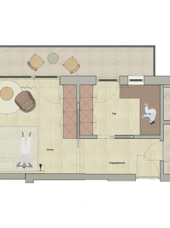 Room plan of the Suite Respira
