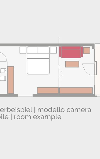 Zimmerskizze der Etschtal Suite
