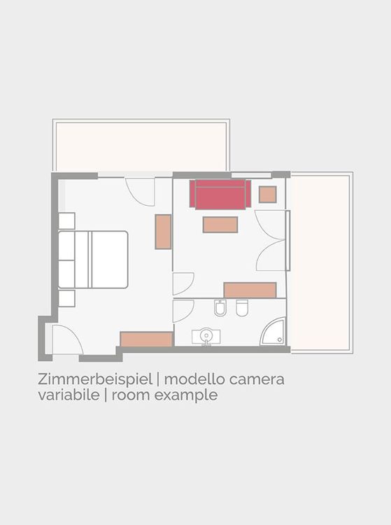 Zimmerskizze der Hirzer Suite