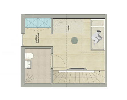Planimetria della Suite Aria: 2° livello