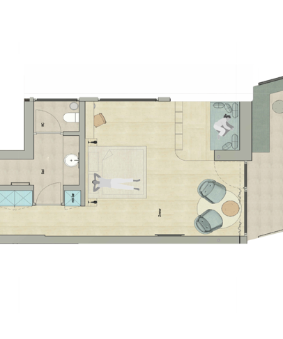 Zimmerskizze der Suite Aurora